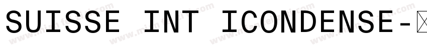 SUISSE INT ICONDENSE字体转换